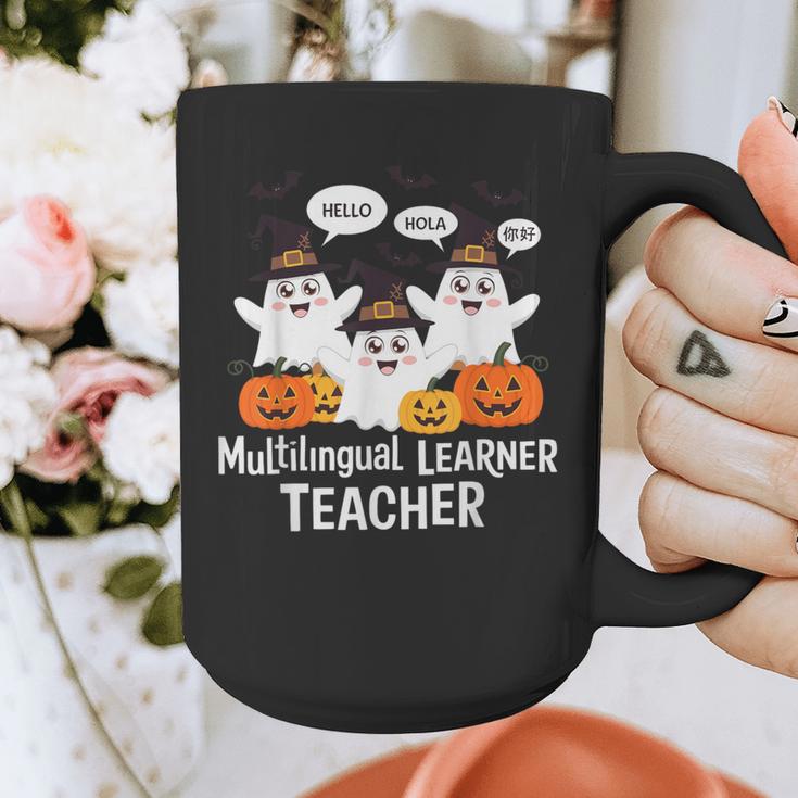Multilingual Learner Teacher Spooky Halloween ESL Teacher Graphic Print Coffee Mug, Esl Teacher Gifts, funny design Multilingual Learner Teacher Spooky Halloween ESL Teacher Graphic Print Coffee Mug, Esl Teacher Gifts, funny design