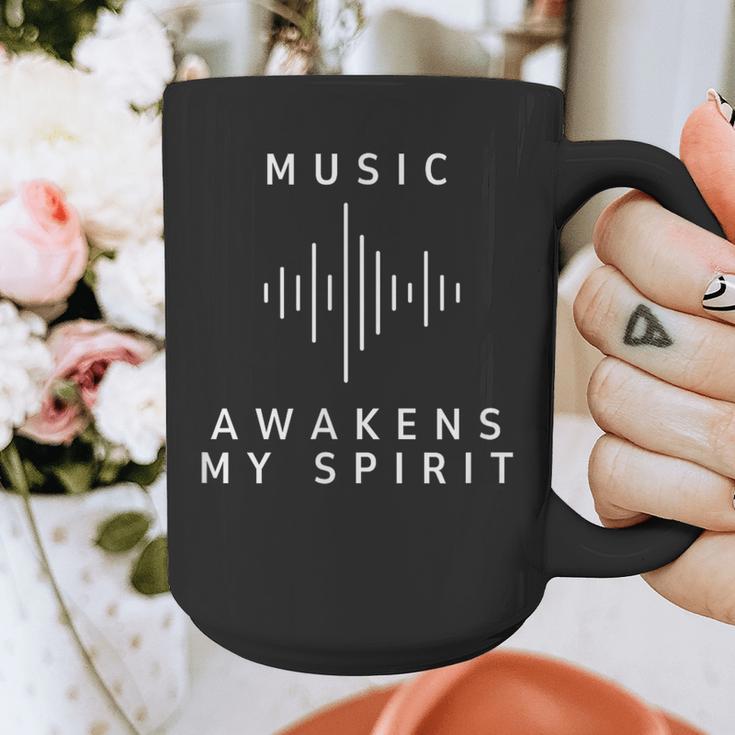 Music Awakens My Spirit Inspiring Musician Teacher Quote Graphic Print Coffee Mug, funny design Music Awakens My Spirit Inspiring Musician Teacher Quote Graphic Print Coffee Mug, funny design