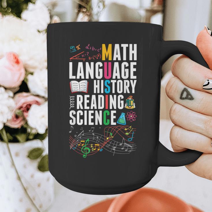 Music Teacher Music Math Language History Reading Science Graphic Print Coffee Mug, History Teacher Gifts, Science Teacher Gifts, funny design Music Teacher Music Math Language History Reading Science Graphic Print Coffee Mug, History Teacher Gifts, Science Teacher Gifts, funny design