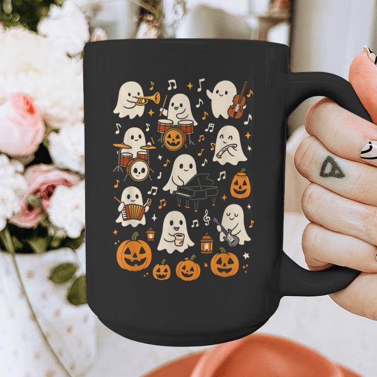 Music Teacher Orchestra Shirt Spooky Halloween Ghost Band Graphic Print Coffee Mug, funny design Music Teacher Orchestra Shirt Spooky Halloween Ghost Band Graphic Print Coffee Mug, funny design