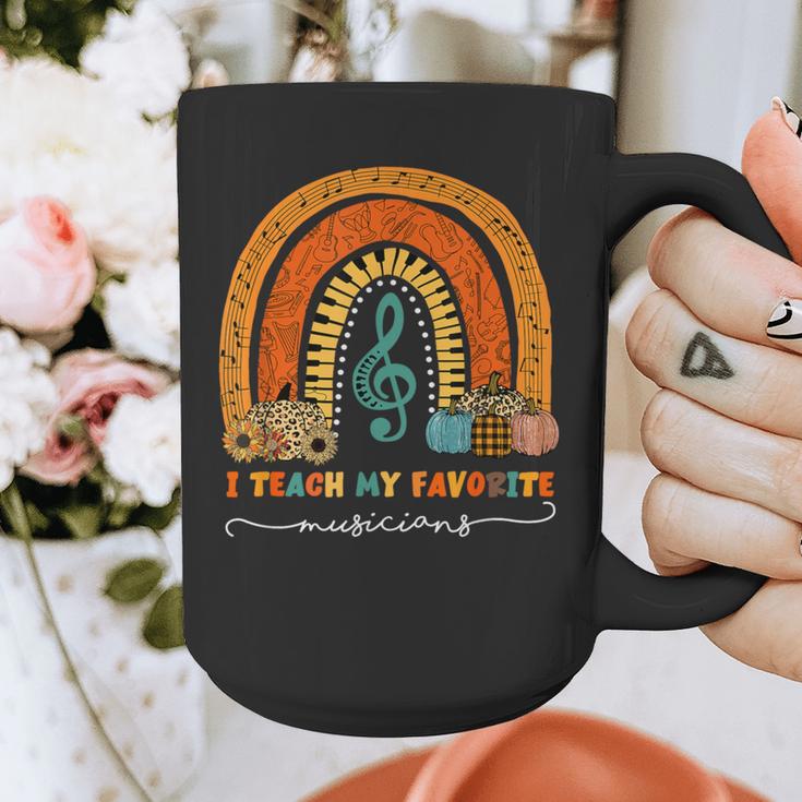 Music Teacher I Teach My Favorite Musicians Autumn Rainbow Men Women Graphic Print Coffee Mug, funny design