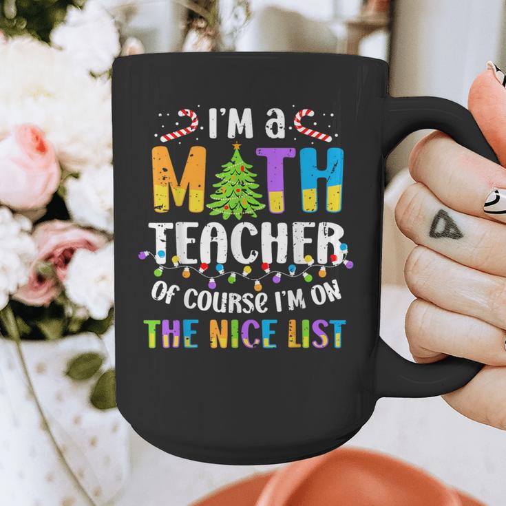 On The Nice List Christmas Math Teacher Women Men Graphic Print Coffee Mug, funny design On The Nice List Christmas Math Teacher Women Men Graphic Print Coffee Mug, funny design