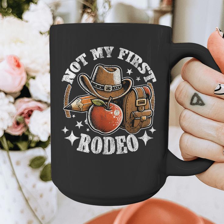 Not My First Rodeo Back To School Teacher Graphic Print Coffee Mug, funny design