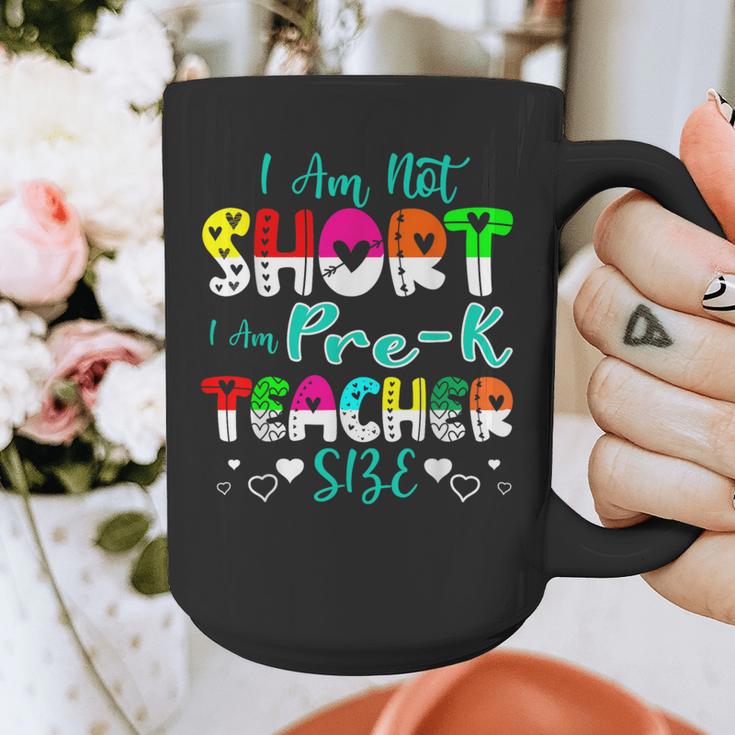 I Am Not Short I Am Pre-K Teacher Size Teacher For Men Women Kids Graphic Print Coffee Mug, funny design