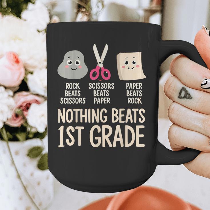 Nothing Beats 1st Grade Back To School Kids Teachers Graphic Print Coffee Mug, funny design