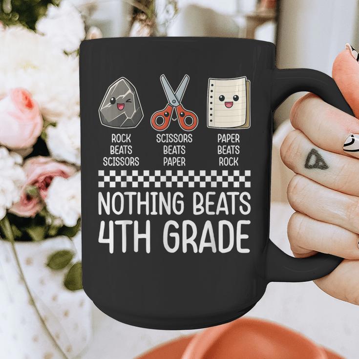 Nothing Beats 4th Grade Back To School Kids Teachers Graphic Print Coffee Mug, funny design
