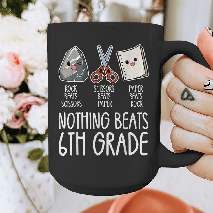 Nothing Beats 6th Grade Back To School Kids Teachers Graphic Print Coffee Mug, funny design