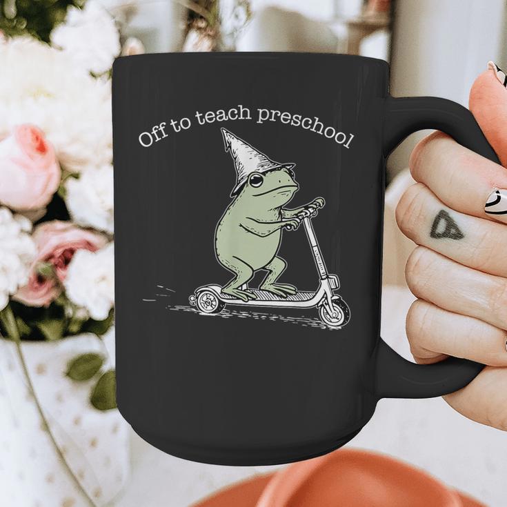 Off To Teach Preschool Pre-K Teacher Back To School Frog Graphic Print Coffee Mug, funny design Off To Teach Preschool Pre-K Teacher Back To School Frog Graphic Print Coffee Mug, funny design