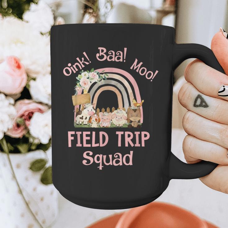 Oink Baa Moo Field Trip Squad Teacher Students Matching Graphic Print Coffee Mug, funny design