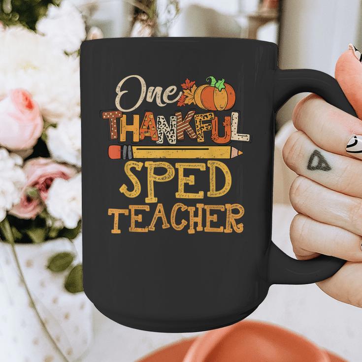 One Thankful Sped Teacher Cute Thanksgiving Women Graphic Print Coffee Mug, funny design One Thankful Sped Teacher Cute Thanksgiving Women Graphic Print Coffee Mug, funny design
