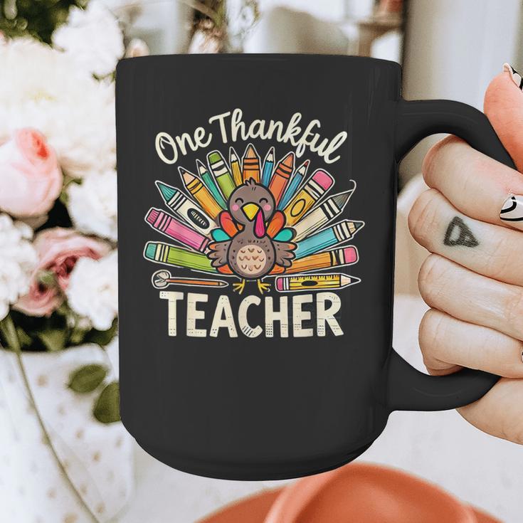 One Thankful Teacher Cute Thanksgiving Turkey School Graphic Print Coffee Mug, funny design One Thankful Teacher Cute Thanksgiving Turkey School Graphic Print Coffee Mug, funny design
