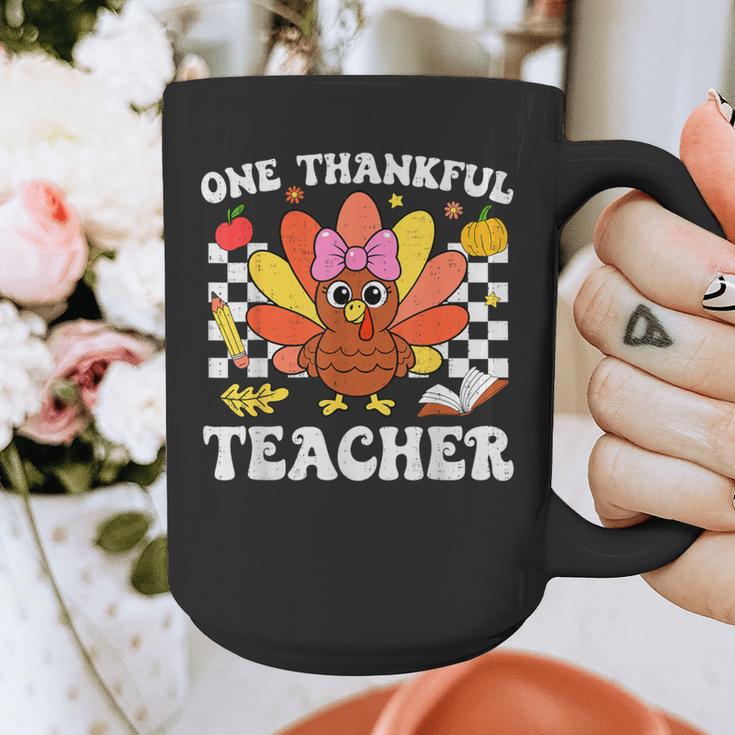 One Thankful Teacher Turkey Thanksgiving Teaching Graphic Print Coffee Mug, funny design One Thankful Teacher Turkey Thanksgiving Teaching Graphic Print Coffee Mug, funny design
