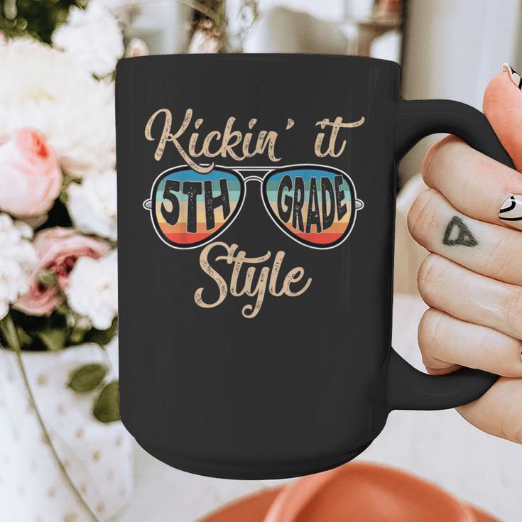 P41l Retro Kickin It 5th Grade Style Teacher Back To School For Men Women Girls Kids Graphic Print Coffee Mug, funny design P41l Retro Kickin It 5th Grade Style Teacher Back To School For Men Women Girls Kids Graphic Print Coffee Mug, funny design