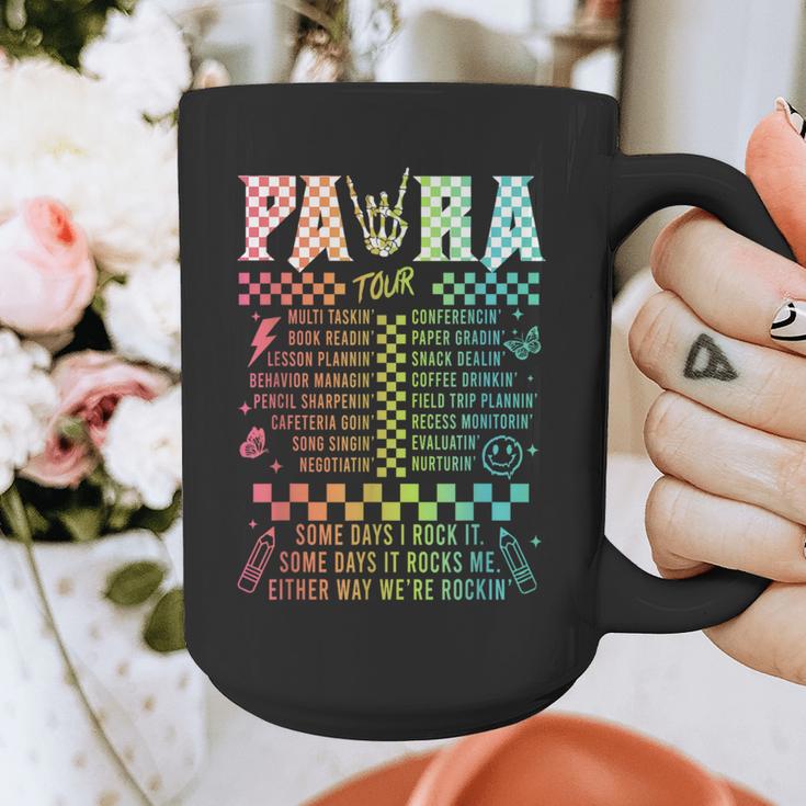 Para Tour Paraprofessional Squad Rock Teacher Back To School Graphic Print Coffee Mug, funny design
