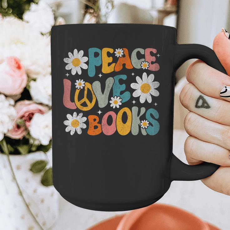 Peace Love Books Bookworm Librarian Reading Teacher Groovy Graphic Print Coffee Mug, Groovy Teacher Gifts, funny design Peace Love Books Bookworm Librarian Reading Teacher Groovy Graphic Print Coffee Mug, Groovy Teacher Gifts, funny design