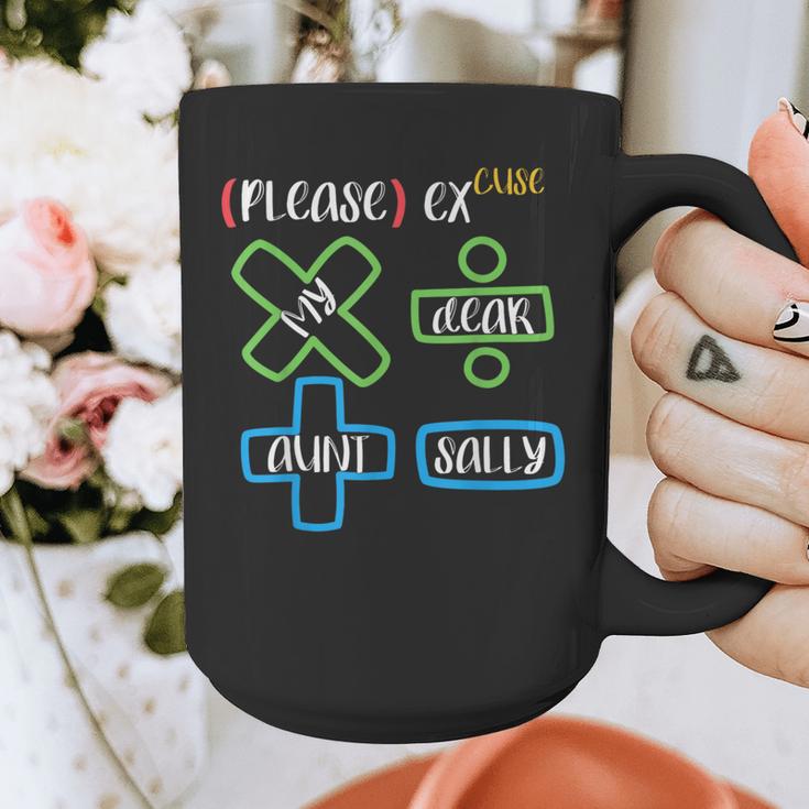 PEMDAS Please Excuse My Dear Aunt Sally Math Teacher Graphic Print Coffee Mug, funny design