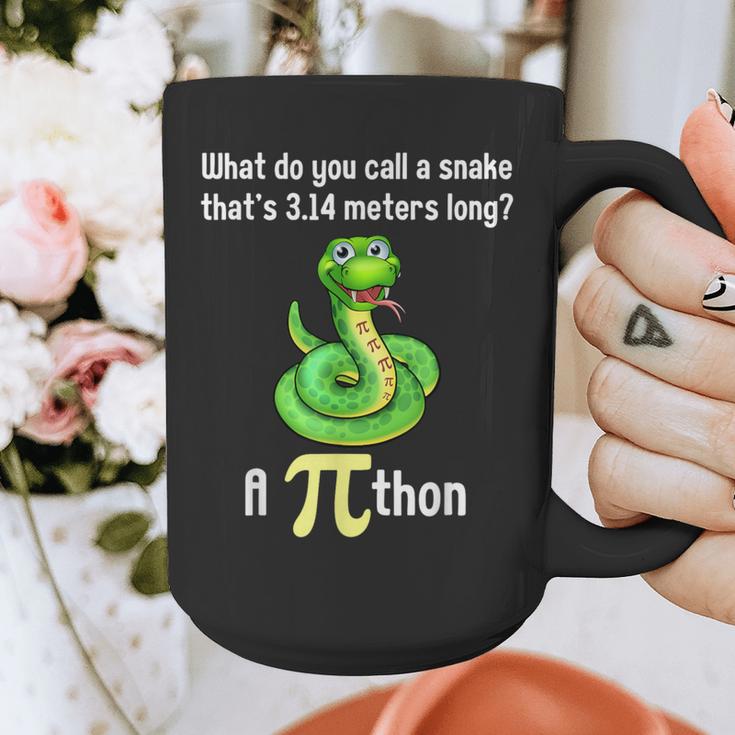 Pi Day Puns Pithon Math Teacher Jokes Women Men Kids Graphic Print Coffee Mug, funny design