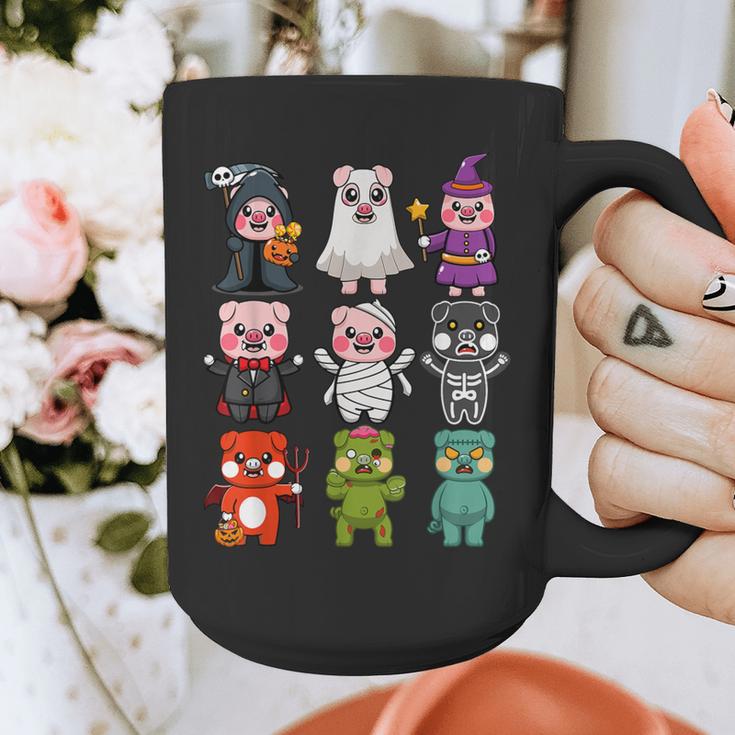 Pig Spooky Ghost Witch Boo-Jee Horror Pumpkin Pig Halloween Graphic Print Coffee Mug, funny design