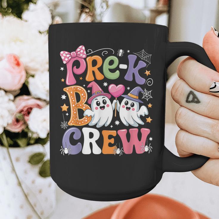 Pre-K Boo Crew Pre-K Teacher Student Kids Halloween Graphic Print Coffee Mug, funny design