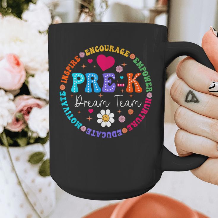Pre K Dream Team Back To School Boys First Day Teacher Graphic Print Coffee Mug, funny design