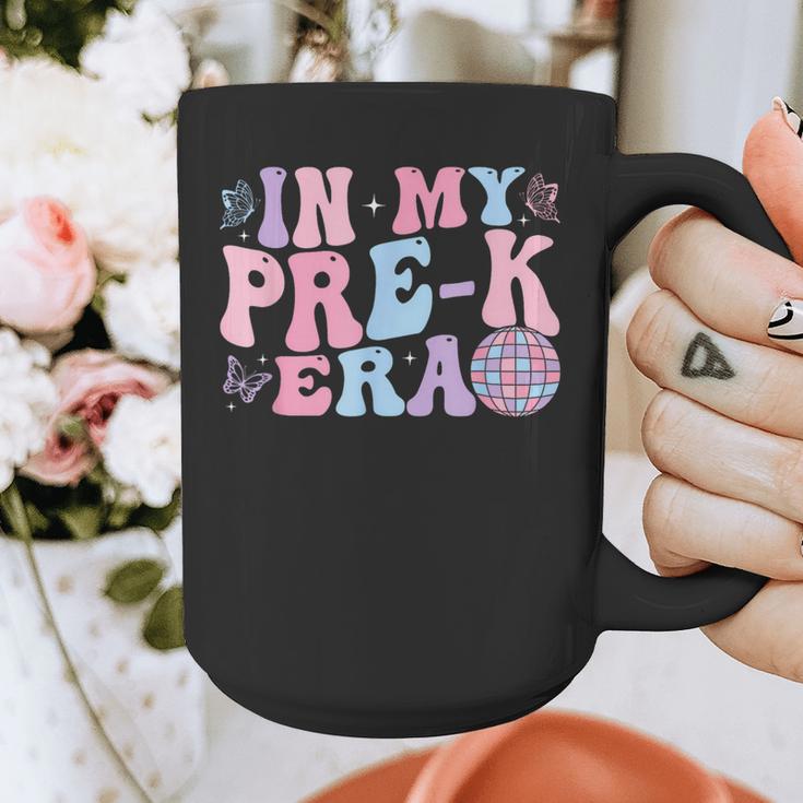 In My Pre K Era Groovy Back To School First Day Teacher Kids Graphic Print Coffee Mug, Groovy Teacher Gifts, funny design