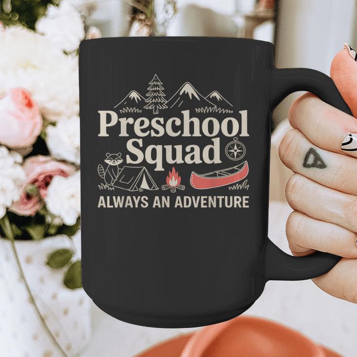 Pre-K Squad Adventure Camping Preschool Teacher Boy Girl Kid Graphic Print Coffee Mug, funny design Pre-K Squad Adventure Camping Preschool Teacher Boy Girl Kid Graphic Print Coffee Mug, funny design