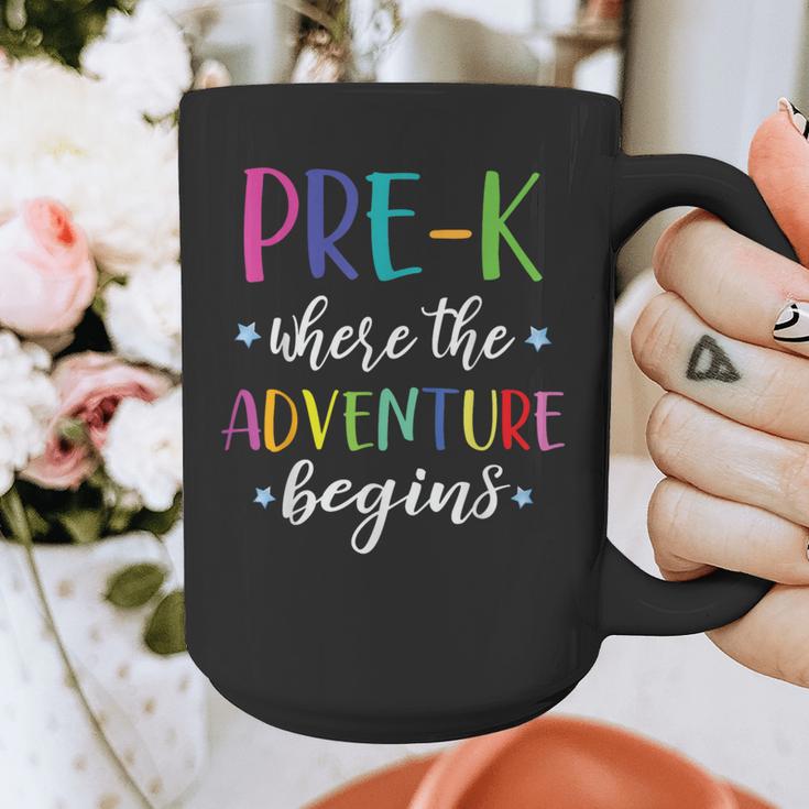 Pre-K Teacher Adventure Begins First Day Preschool Teachers Graphic Print Coffee Mug, funny design Pre-K Teacher Adventure Begins First Day Preschool Teachers Graphic Print Coffee Mug, funny design
