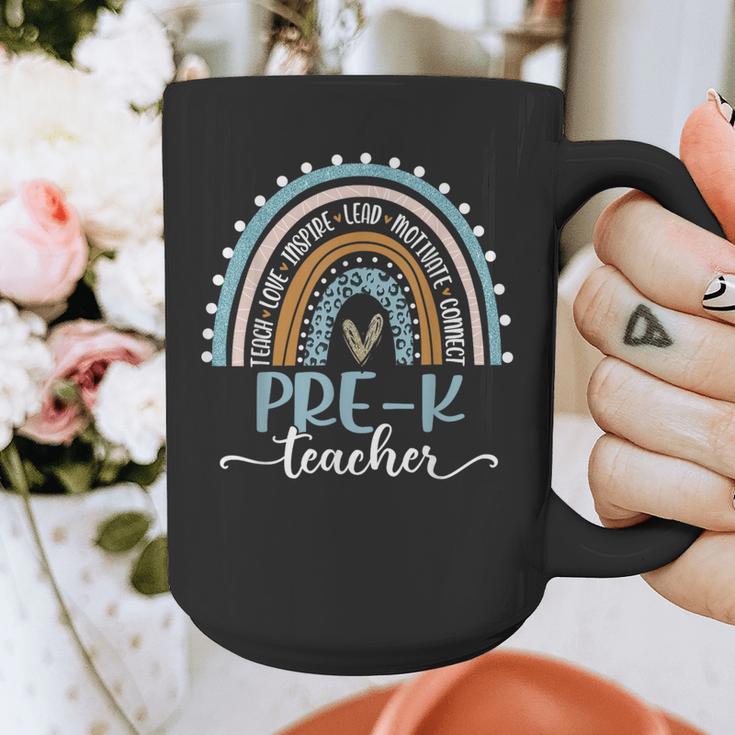 Pre-K Teacher Leopard Boho Rainbow Back To School Graphic Print Coffee Mug, funny design Pre-K Teacher Leopard Boho Rainbow Back To School Graphic Print Coffee Mug, funny design