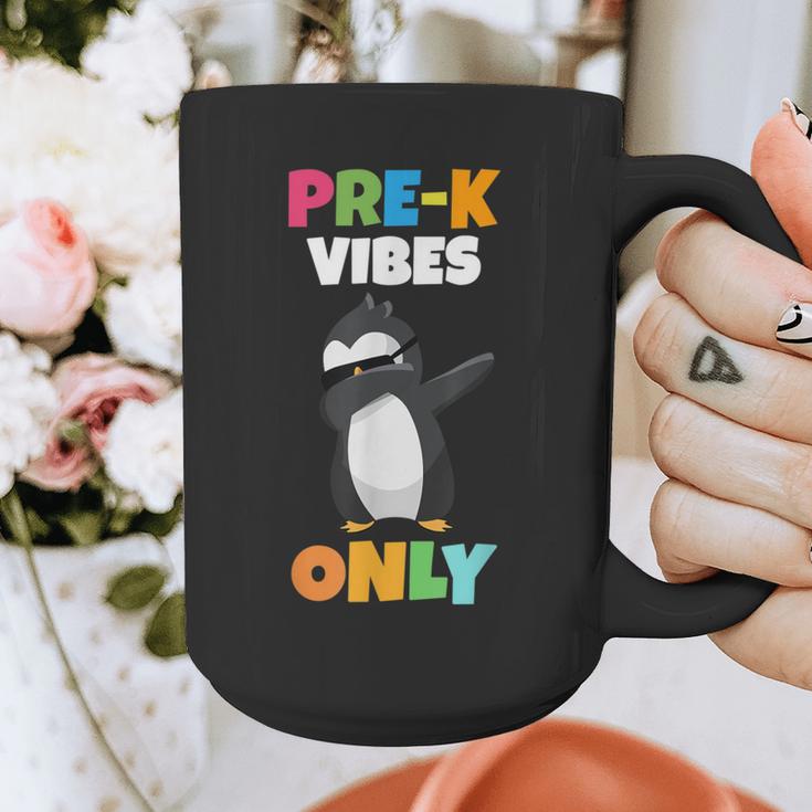 Pre-K Vibes Only Penguin Teachers Kids Back To School Graphic Print Coffee Mug, funny design