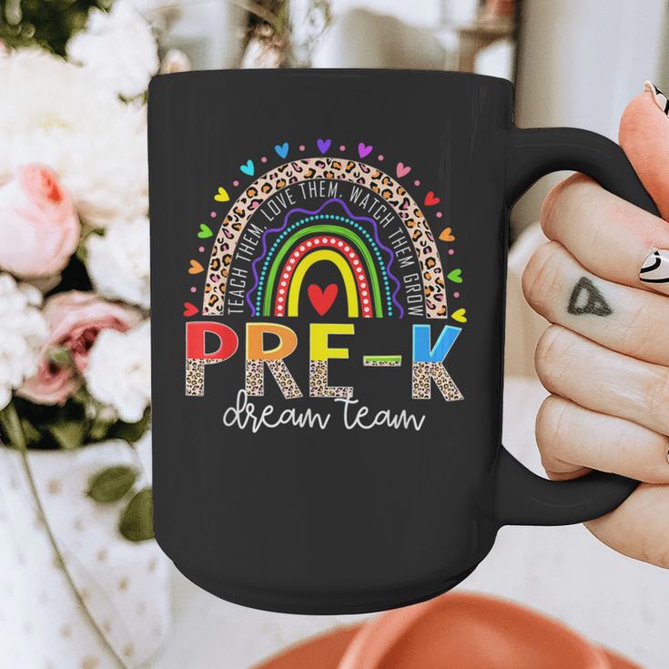 PreK Dream Team Leopard Rainbow Teacher Squad Back To School Graphic Print Coffee Mug, funny design PreK Dream Team Leopard Rainbow Teacher Squad Back To School Graphic Print Coffee Mug, funny design