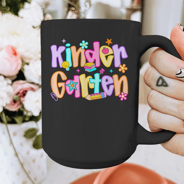 Preppy Kindergarten First Day Of School Teachers Girls Boys Graphic Print Coffee Mug, funny design Preppy Kindergarten First Day Of School Teachers Girls Boys Graphic Print Coffee Mug, funny design