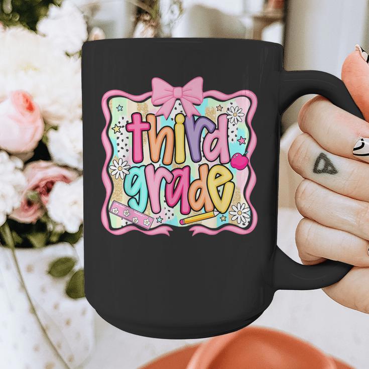 Preppy Third Grade Back To School Teacher Girl Kid Graphic Print Coffee Mug, funny design Preppy Third Grade Back To School Teacher Girl Kid Graphic Print Coffee Mug, funny design