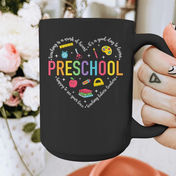 Preschool Teacher Pre-K Heart First Day Of Preschool Kids Graphic Print Coffee Mug, funny design Preschool Teacher Pre-K Heart First Day Of Preschool Kids Graphic Print Coffee Mug, funny design