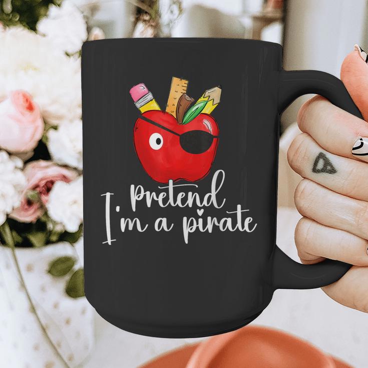 Pretend I'm A Pirate Teacher Apple Talk Like A Pirate Day Men Women Kids Graphic Print Coffee Mug, funny design Pretend I'm A Pirate Teacher Apple Talk Like A Pirate Day Men Women Kids Graphic Print Coffee Mug, funny design