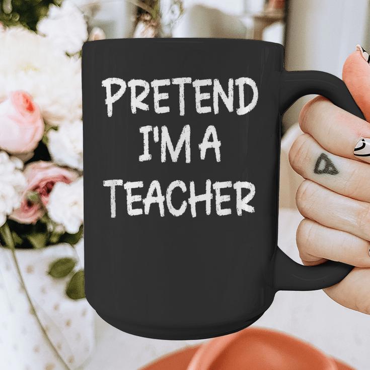 Pretend I'm a Teacher Lazy Last Minute Halloween Costume Graphic Print Coffee Mug, funny design