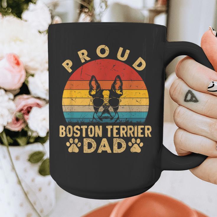 Proud Boston Terrier Dad Dog Owner Fathers Day Men Women Kids Graphic Print Coffee Mug, Couple Gifts, Boston Terrier Dad Gifts, funny design