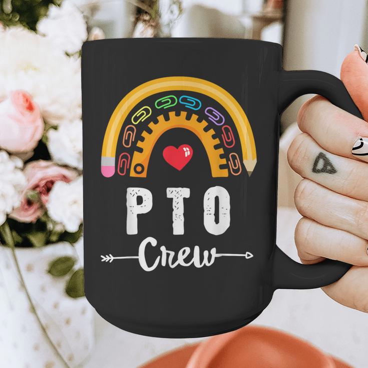 PTO Crew Parent School Volunteer Board Mom Parent Teacher Graphic Print Coffee Mug, Couple Gifts, funny design