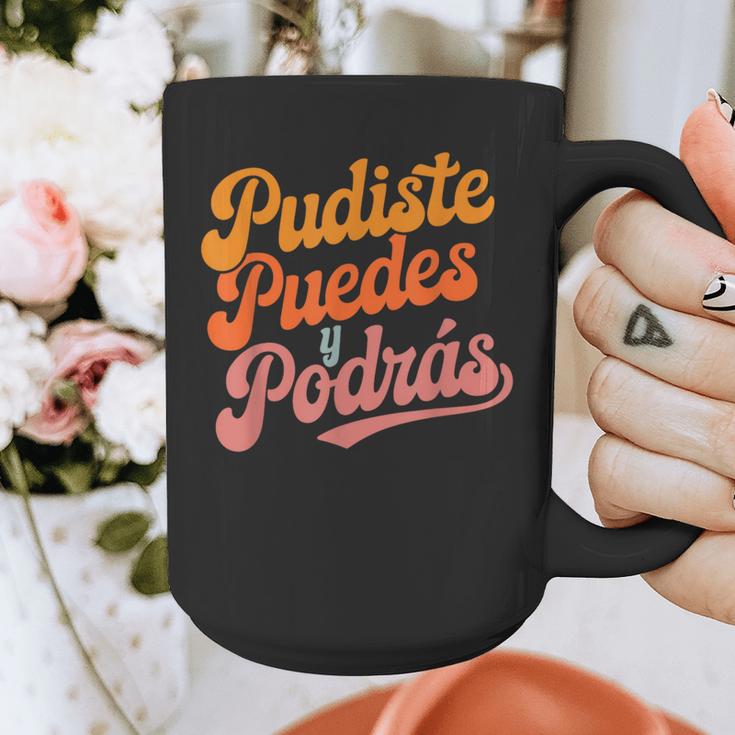 Pudiste Puedes Podras Maestra Spanish Teacher Graphic Print Coffee Mug, funny design Pudiste Puedes Podras Maestra Spanish Teacher Graphic Print Coffee Mug, funny design
