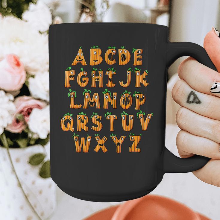 Pumpkin ABC Halloween Alphabet Costume School Teacher Kids Graphic Print Coffee Mug, funny design Pumpkin ABC Halloween Alphabet Costume School Teacher Kids Graphic Print Coffee Mug, funny design