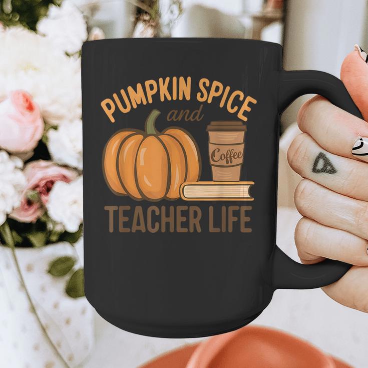 Pumpkin Spice And Teacher Life Halloween Teacher Graphic Print Coffee Mug, funny design Pumpkin Spice And Teacher Life Halloween Teacher Graphic Print Coffee Mug, funny design