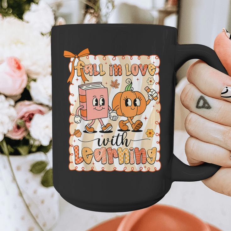 Pumpkin Teacher Preppy Fall In Love With Learning Autumn Graphic Print Coffee Mug, funny design Pumpkin Teacher Preppy Fall In Love With Learning Autumn Graphic Print Coffee Mug, funny design