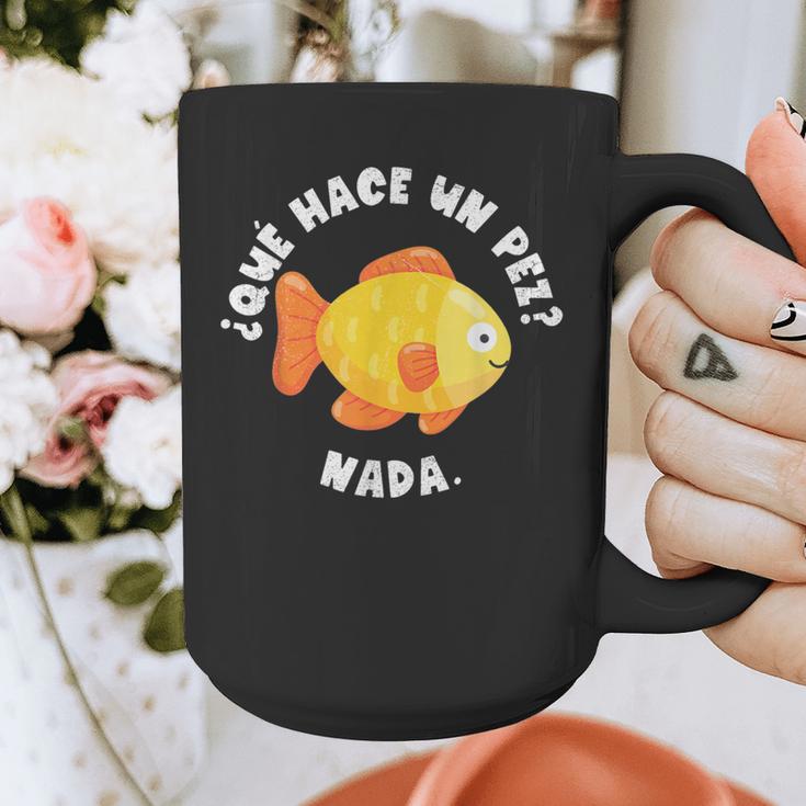 Que Hace Un Pez Nada Spanish Teacher Bilingual Teacher Dual Graphic Print Coffee Mug, funny design Que Hace Un Pez Nada Spanish Teacher Bilingual Teacher Dual Graphic Print Coffee Mug, funny design