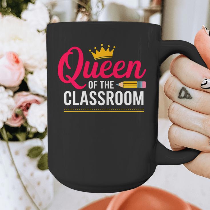 Queen Of The Classroom Teacher Graphic Print Coffee Mug, funny design
