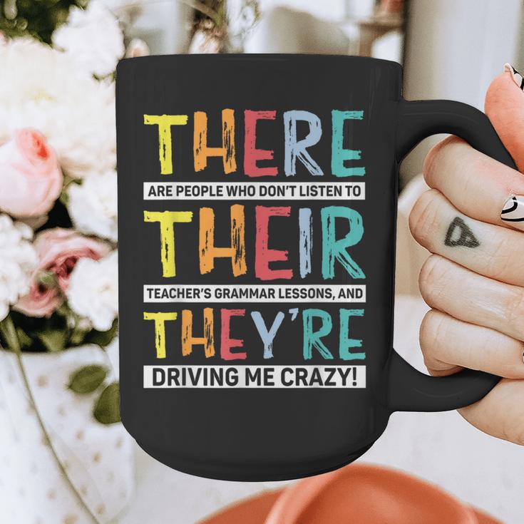 There Their They’Re Grammar Joke For English Teacher Student Graphic Print Coffee Mug, English Teacher Gifts, funny design