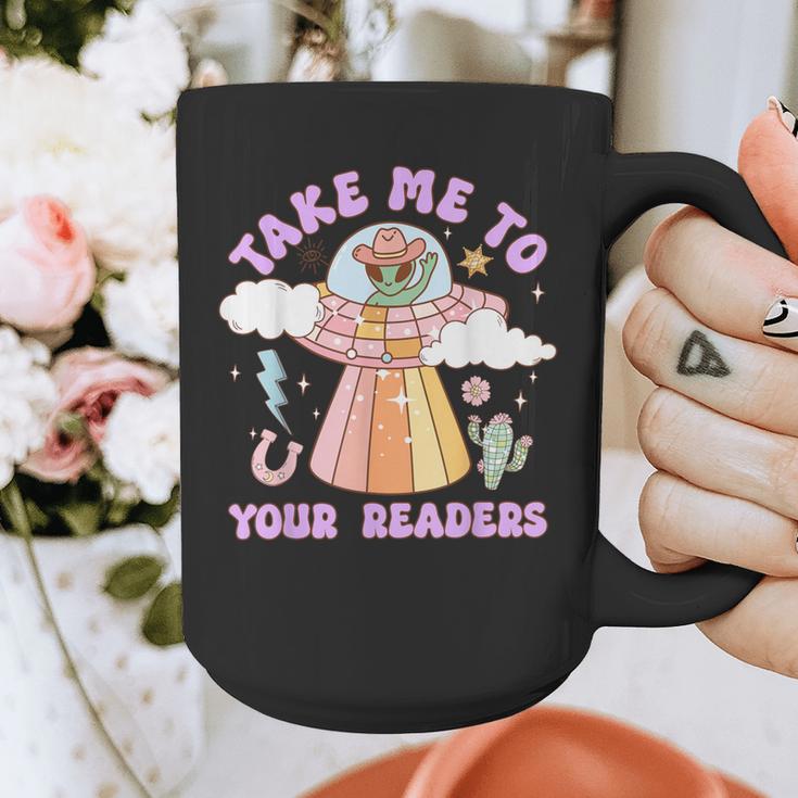 Take Me To Your Readers Alien Teacher Halloween Literacy Graphic Print Coffee Mug, funny design Take Me To Your Readers Alien Teacher Halloween Literacy Graphic Print Coffee Mug, funny design