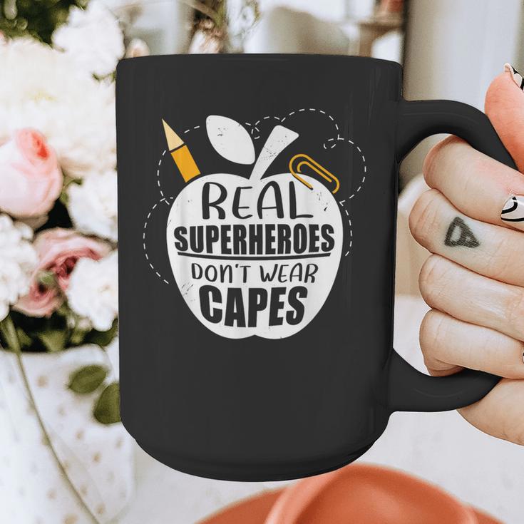 Real Superheroes Wear No Capes Teacher Design Teach Graphic Print Coffee Mug, funny design Real Superheroes Wear No Capes Teacher Design Teach Graphic Print Coffee Mug, funny design