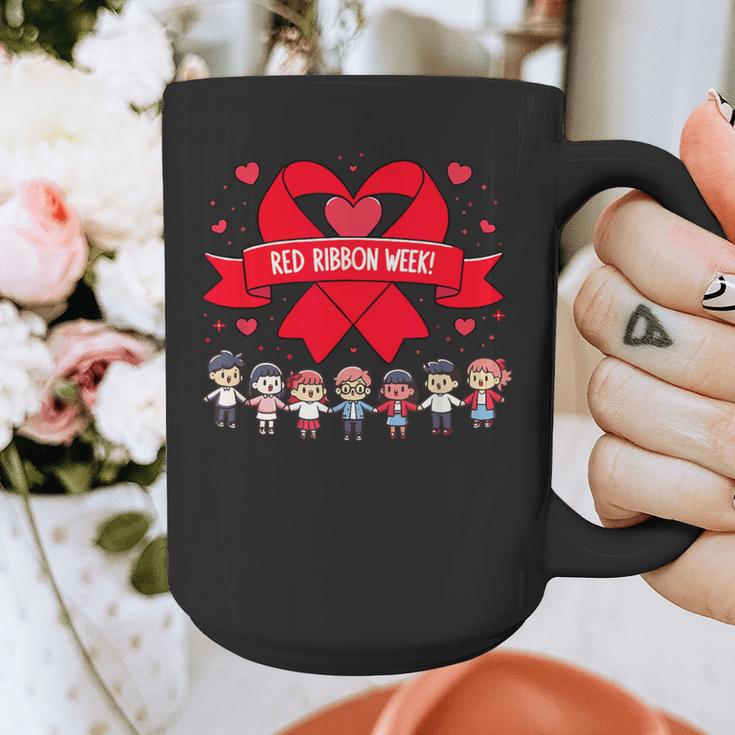Red Ribbon Week Awareness For Students And Teachers Men Women Girls Kids Graphic Print Coffee Mug, funny design Red Ribbon Week Awareness For Students And Teachers Men Women Girls Kids Graphic Print Coffee Mug, funny design
