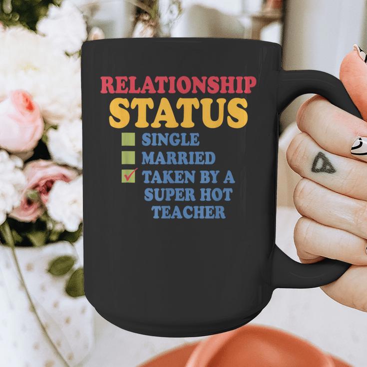 Relationship Status Single Married Hot Teacher Graphic Print Coffee Mug, funny design