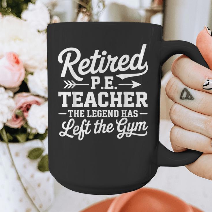 Retired PE Teacher Legend Left The Gym Physical Education Graphic Print Coffee Mug, Pe Teacher Gifts, funny design