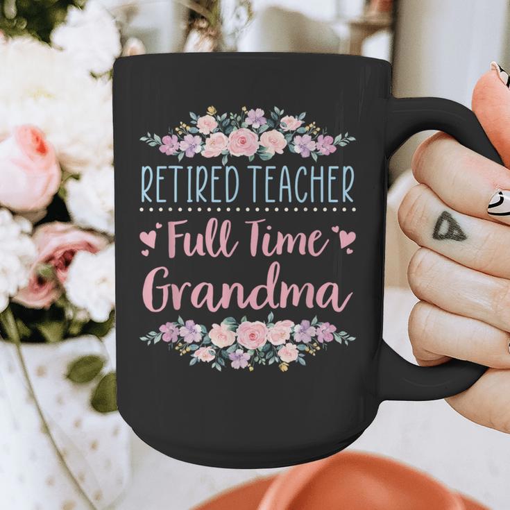 Retired Teacher Full Time Grandma Teaching Retirement Graphic Print Coffee Mug, funny design Retired Teacher Full Time Grandma Teaching Retirement Graphic Print Coffee Mug, funny design